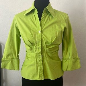 Finley green button down shirt